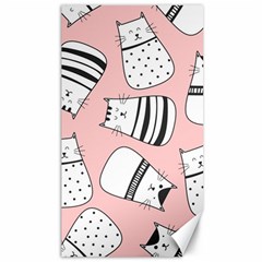 Cute Cats Cartoon Seamless-pattern Canvas 40  X 72  by Vaneshart