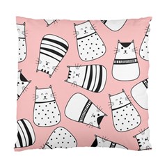 Cute Cats Cartoon Seamless-pattern Standard Cushion Case (one Side) by Vaneshart