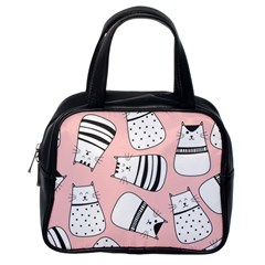 Cute Cats Cartoon Seamless-pattern Classic Handbag (one Side) by Vaneshart