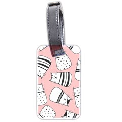 Cute Cats Cartoon Seamless-pattern Luggage Tag (two Sides) by Vaneshart