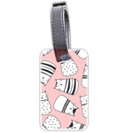 Cute Cats Cartoon Seamless-pattern Luggage Tag (two sides) Front