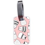 Cute Cats Cartoon Seamless-pattern Luggage Tag (two sides) Back