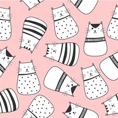 Cute Cats Cartoon Seamless-pattern Play Mat (square) by Vaneshart