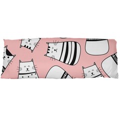 Cute Cats Cartoon Seamless-pattern Body Pillow Case Dakimakura (two Sides) by Vaneshart