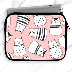 Cute Cats Cartoon Seamless-pattern Apple Ipad 2/3/4 Zipper Cases by Vaneshart