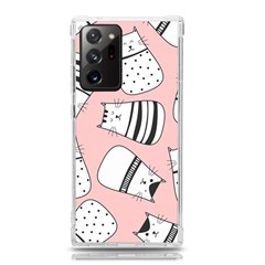 Cute Cats Cartoon Seamless-pattern Samsung Galaxy Note 20 Ultra Tpu Uv Case by Vaneshart