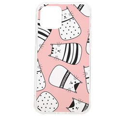 Cute Cats Cartoon Seamless-pattern Iphone 12 Pro Max Tpu Uv Print Case by Vaneshart