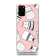 Cute Cats Cartoon Seamless-pattern Samsung Galaxy S20plus 6 7 Inch Tpu Uv Case by Vaneshart