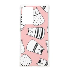 Cute Cats Cartoon Seamless-pattern Samsung Galaxy Note 20 Ultra Tpu Uv Case by Vaneshart