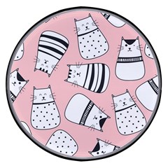 Cute Cats Cartoon Seamless-pattern Wireless Fast Charger(black) by Vaneshart