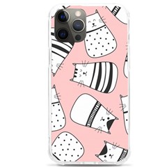 Cute Cats Cartoon Seamless-pattern Iphone 12 Pro Max Tpu Uv Print Case by Vaneshart