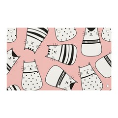 Cute Cats Cartoon Seamless-pattern Banner And Sign 5  X 3 