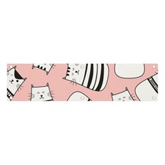 Cute Cats Cartoon Seamless-pattern Banner And Sign 4  X 1 