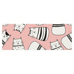 Cute Cats Cartoon Seamless-pattern Banner And Sign 8  X 3 