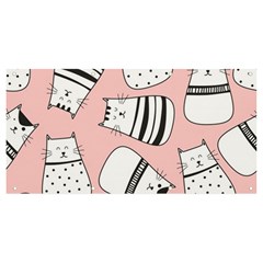 Cute Cats Cartoon Seamless-pattern Banner And Sign 8  X 4 