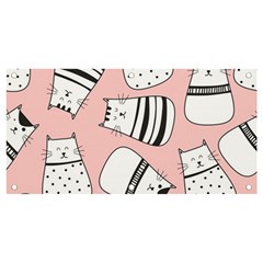 Cute Cats Cartoon Seamless-pattern Banner And Sign 4  X 2  by Vaneshart