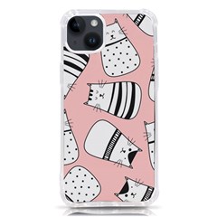 Cute Cats Cartoon Seamless-pattern Iphone 14 Plus Tpu Uv Print Case by Vaneshart