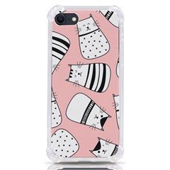 Cute Cats Cartoon Seamless-pattern Iphone Se by Vaneshart