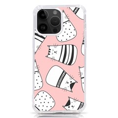 Cute Cats Cartoon Seamless-pattern Iphone 14 Pro Max Tpu Uv Print Case by Vaneshart