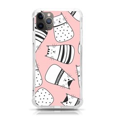 Cute Cats Cartoon Seamless-pattern Iphone 11 Pro Max 6 5 Inch Tpu Uv Print Case by Vaneshart