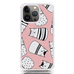 Cute Cats Cartoon Seamless-pattern Iphone 13 Pro Tpu Uv Print Case by Vaneshart