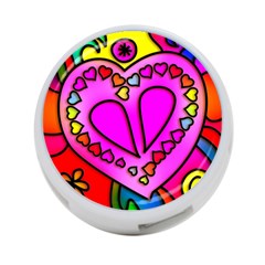 Stained Glass Love Heart 4-port Usb Hub (two Sides) by Vaneshart