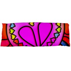 Stained Glass Love Heart Body Pillow Case (dakimakura) by Vaneshart