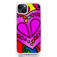 Stained Glass Love Heart Iphone 14 Plus Tpu Uv Print Case by Vaneshart