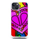 Stained Glass Love Heart iPhone 13 TPU UV Print Case Front