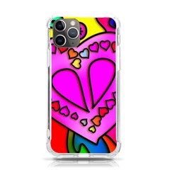 Stained Glass Love Heart Iphone 11 Pro 5 8 Inch Tpu Uv Print Case by Vaneshart