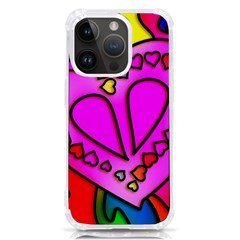 Stained Glass Love Heart Iphone 14 Pro Tpu Uv Print Case by Vaneshart