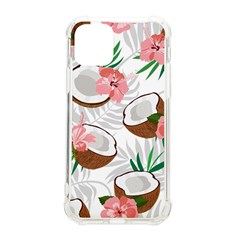 Seamless Pattern Coconut Piece Palm Leaves With Pink Hibiscus Iphone 11 Pro 5 8 Inch Tpu Uv Print Case by Vaneshart