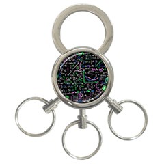 Math-linear-mathematics-education-circle-background 3-ring Key Chain by Vaneshart