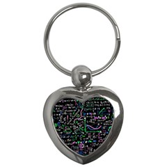 Math-linear-mathematics-education-circle-background Key Chain (heart) by Vaneshart