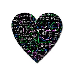 Math-linear-mathematics-education-circle-background Heart Magnet