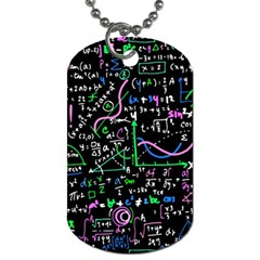 Math-linear-mathematics-education-circle-background Dog Tag (one Side) by Vaneshart