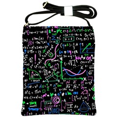 Math-linear-mathematics-education-circle-background Shoulder Sling Bag by Vaneshart