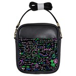 Math-linear-mathematics-education-circle-background Girls Sling Bag Front