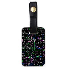 Math-linear-mathematics-education-circle-background Luggage Tag (one Side) by Vaneshart