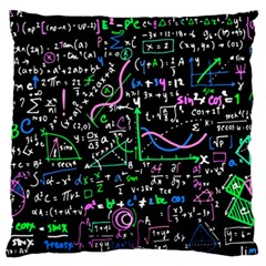 Math-linear-mathematics-education-circle-background Large Premium Plush Fleece Cushion Case (one Side) by Vaneshart