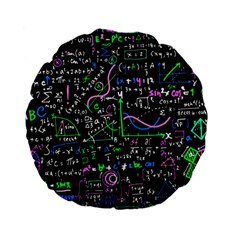 Math-linear-mathematics-education-circle-background Standard 15  Premium Flano Round Cushions by Vaneshart