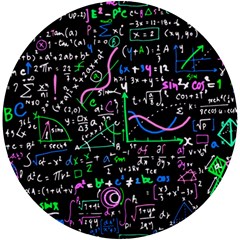 Math-linear-mathematics-education-circle-background Uv Print Round Tile Coaster by Vaneshart