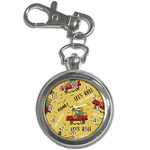 Childish-seamless-pattern-with-dino-driver Key Chain Watches Front