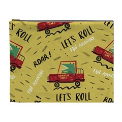 Childish-seamless-pattern-with-dino-driver Cosmetic Bag (xl)