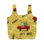 Childish-seamless-pattern-with-dino-driver Full Print Recycle Bag (M) Front