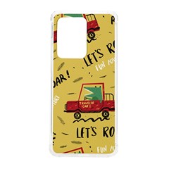 Childish-seamless-pattern-with-dino-driver Samsung Galaxy S20 Ultra 6 9 Inch Tpu Uv Case by Vaneshart