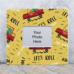 Childish-seamless-pattern-with-dino-driver White Wall Photo Frame 5  x 7  Front