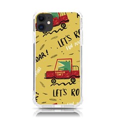 Childish-seamless-pattern-with-dino-driver Iphone 11 Tpu Uv Print Case by Vaneshart