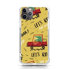 Childish-seamless-pattern-with-dino-driver Iphone 11 Pro 5 8 Inch Tpu Uv Print Case by Vaneshart