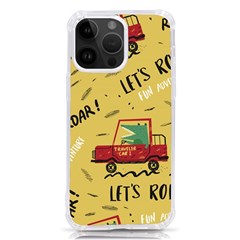 Childish-seamless-pattern-with-dino-driver Iphone 14 Pro Max Tpu Uv Print Case by Vaneshart